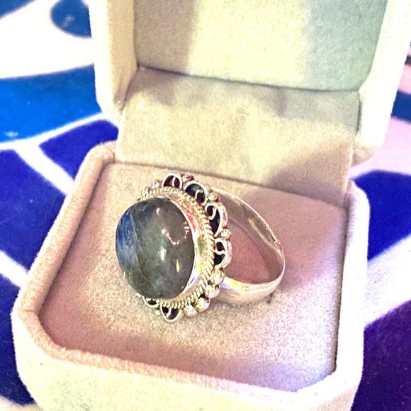 New! Alchemy63 Handmade Labradorite Ring - Picture 2 of 11